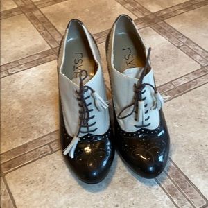 RSVP brown and Tan spectator heels, 8.5